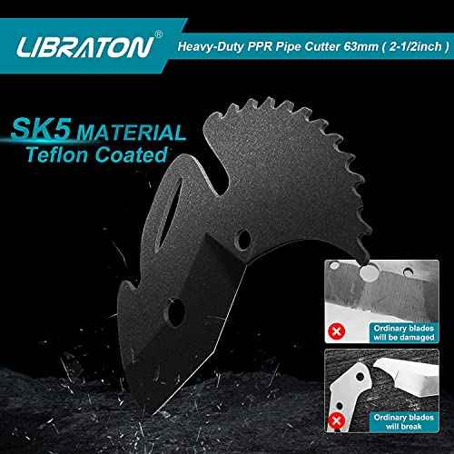 Libraton 1PCs Pipe Cutter Replacement Blade (Up to 2-1/2") for PVC Pipe Cutter for Cutting Pipes of Plastics, PEX, PVC, PPR Plastic Hoses and Plumbing Pipe