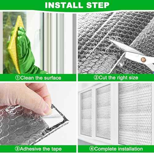 8P Garage Door Insulation Panels Kit 0.24"T Double Bubble Reflective Aluminum Foil 6MM Sheet Thermal Pre-Cut Insulation Shield 120 Tapes Winter Clod and Summer Heat for Attic Garage Wall (20.5" x 54")