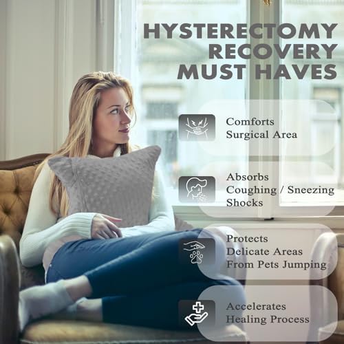 Hysterectomy Pillow with Pocket, Hysterectomy Recovery Abdominal Pillow, Post Surgery Pillow for Abdomen, C-Section Recovery Pillow, Mastectomy, Tummy Tuck, Hernia, Abdominal Surgery Must Haves