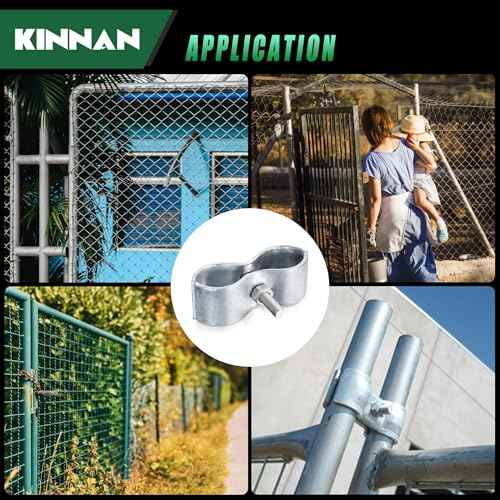 12 Pcs 1-5/8" Chain Link Fence Panel Clamps, Dog Kennel Clamps for 1-5/8" OD Pipe, Galvanized Steel, for Round Pipe Panel Frame,Bolts & Nuts include