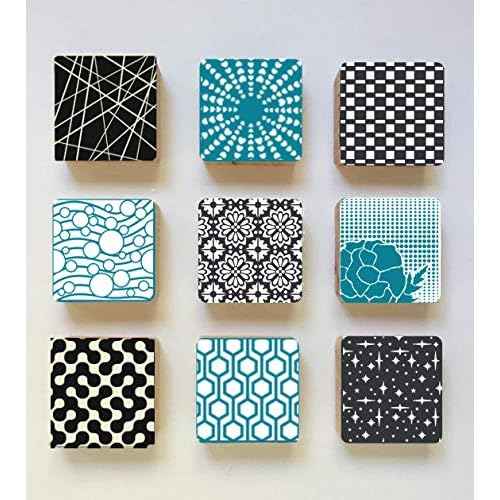 CrafTreat Reusable Geometric Stencils for Painting on Wood, Wall, Tile, Canvas, Paper and Floor - Circles on Waves - 6x6 Inches - DIY Art and Craft Stencils - Circle Stencil Template - Wave Stencil