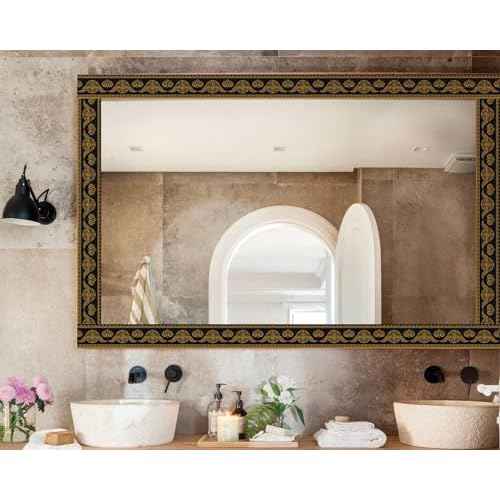 FLFK Wallpaper Border - Peel and Stick Decorative Trim Tape with Ornate Floral & Mythical Motifs, Self-Adhesive 4"x240"