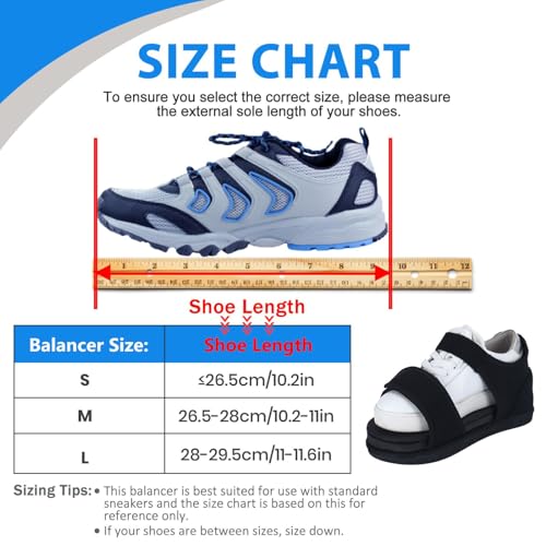 Shoe Balancer Shoe Leveler for Use with Walking Boots or Leg Lenght Adjustments, Shoes Lift for Men and Women (Large)