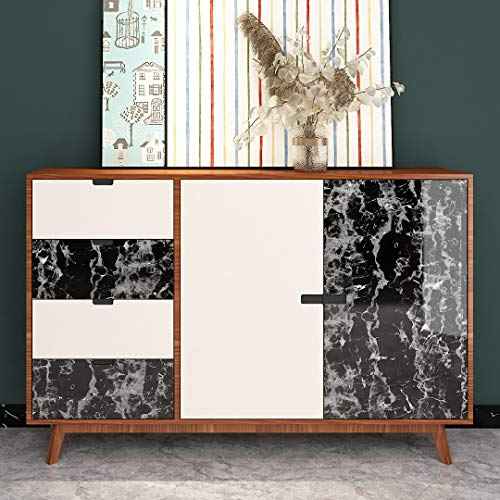 Livelynine Peel and Stick Countertop Contact Paper Waterproof Kitchen Countertop Paper Black Marble Wallpaper Bathroom Counter Top Vinyl Wrap Desk Table Cabinet Covers Removable Backsplash 15.8x78.8