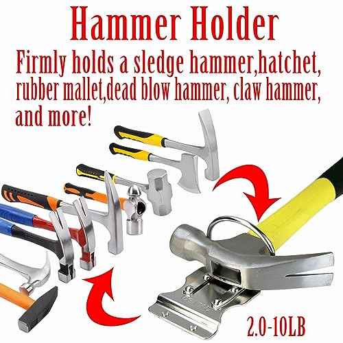 Hammer Holder for Tool Belt, Claw Hammer Holster, QULNEXA Hammer Loop, on for Occidental Leather Electrician Pouch Belt Large Hammer Clip