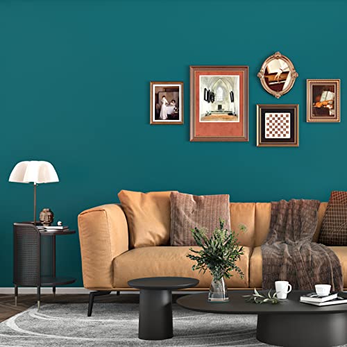 Teal Green Contact Paper for Cabinets Self Adhesive Green Wallpaper Vintage Kitchen Countertop Peel and Stick Wallpaper for Bathroom Bedroom Wall Desk Shelf Liner Vinyl Roll 15.75 x 80 in