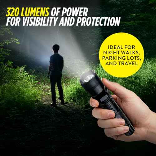 Guard Dog Security Diablo 2 Tactical Stun Gun For Self Defense with LED Flashlight for Men, Women, Police Strength Power, Concealed Technology, Rechargeable Battery, Free Holster, Car Charger Included