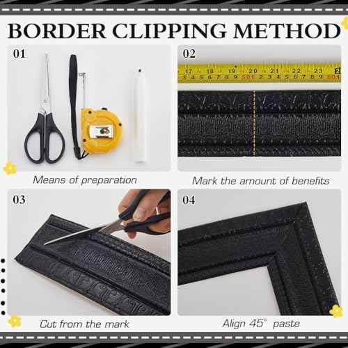 CRASPIRE 90.5 x 3.14in Peel and Stick Wallpaper Border Black Crown Molding Self Adhesive Flexible 3D Baseboard Trim Mirror Sticky Wall Edging Base Lines Foam for Hotel Home Bathroom DIY Decor