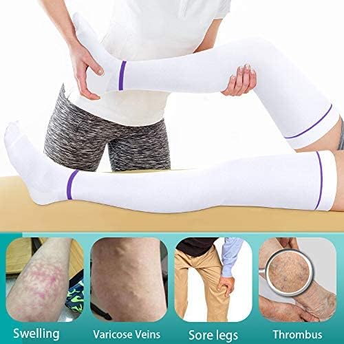 T.E.D. Anti Embolism Compression Stockings Thigh High Knee High for Women Men, 15-20 Mmhg Compression TED Hose.
