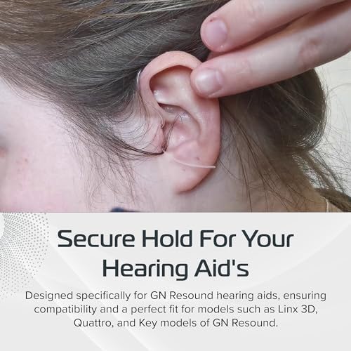 GN Resound Compatible Sport Lock for Linx 3D/Quattro/Savia/Vivia Key Models - Pack of 10 Retention Tail for Hearing Aids