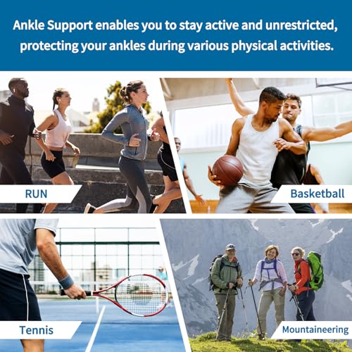 Ankle Brace for Women Men - Lace Up Adjustable Breathable Support, Ankle Support Brace and Stabilizer ankle brace for sprained ankle for Sprained Ankle Injury Recovery, Running, Basketball, Volleyball, Soccer (Large)