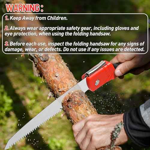 DIYSELF 1 Pack Folding Saw, 7-inch Hand Saw for Wood Cutting, Foldable Pruning Camping Survival Saw with Sk5 Blade, Camping Saw for Tree Trimming, Garden, Bushcraft, Outdoor Portable Hand Saw