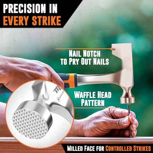 Mutt Tools Professional Drywall Hammer Hatchet ? 14oz Head ? Ergonomic Grip ? Lath Hammer for Drywall Installation and Demolition