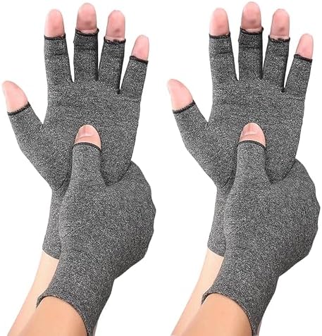 2 Pairs Bamboo Compression Gloves - Bamboo Arthritis Gloves for Men Women - Compression Glove for Arthritis
