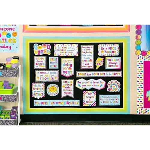 Teacher Created Resources Aqua and Lime Color Wash Straight Border Trim