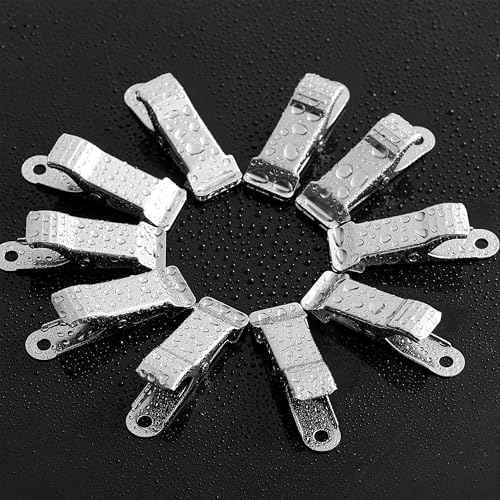 20 Pcs Small Metal Clips Spring Mini Clamps for Crafts, Metal Clamps for Baking, Stainless Steel Small Clips for Backdrop Office Paper Hanging Lights, Spring Clamps Alligator Clips