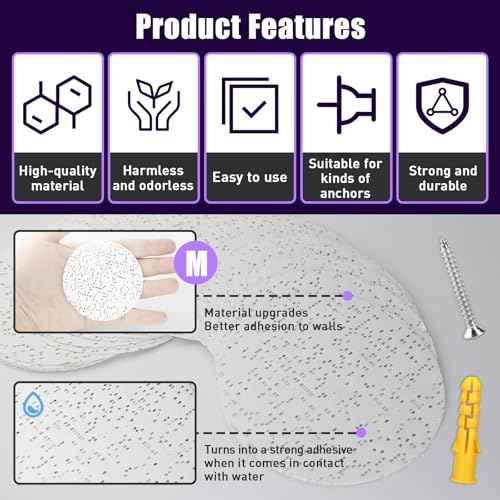 Drywall Anchor Repair Kit - Complete Anchor Patch Solution, Drywall Screw Hole Filler for Quick Patching, 30 Pcs Diameter 3.35 Inches