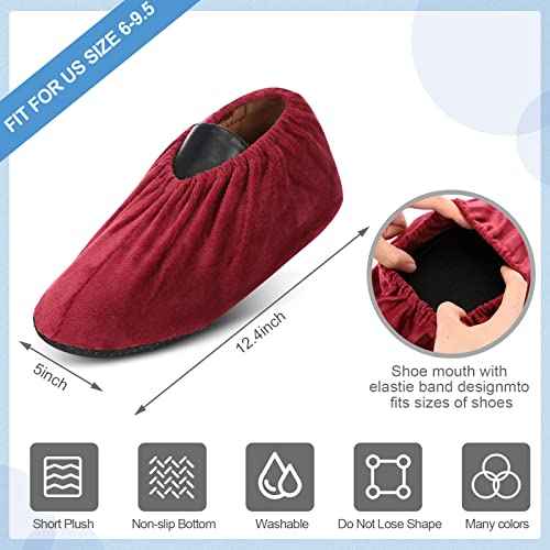 JaGely 11 Pairs Reusable Non Slip Cloth Shoe Covers Washable Thickened Boot Shoe Covers for Indoors and Households(Multicolor)