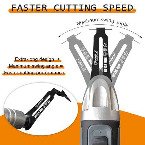 Universal Bi-Metal 1-1/4" 90¡Æ Reach Oscillating Tool Blades,Multitool Blades for Narrow or Corner Cutting (5-Pack)