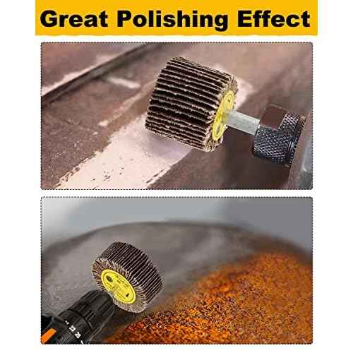 8 Pcs Flap Wheel Sander Set, 1/4" Shank 8Size Flapper Wheel, SHITIME Long-Lasting Cylindrical Shape Sanding Wheel for Removing and Polishing Rust Paint(80 Grit)