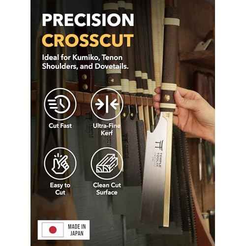 Japanese Pull Saw - Ultra Fine Dozuki 7 for Kumiko 0.2mm blade - Dovetail saw Dozuki Wood Saw - Temple Tool Co.