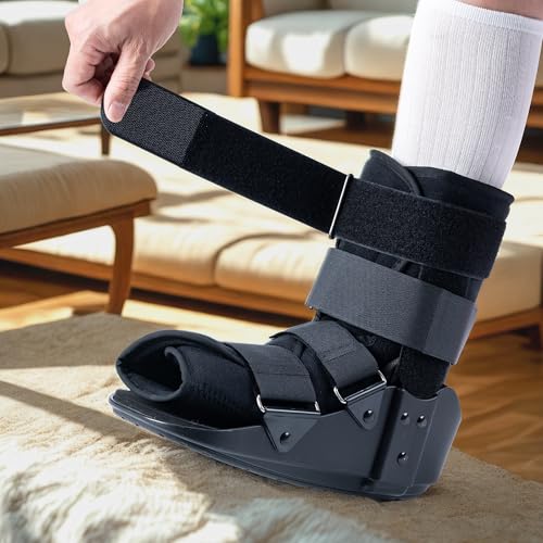 kefit Short Cam Walking Boot, Orthopedic Boot for Ankle Sprain, Foot Injury, Medium, Black