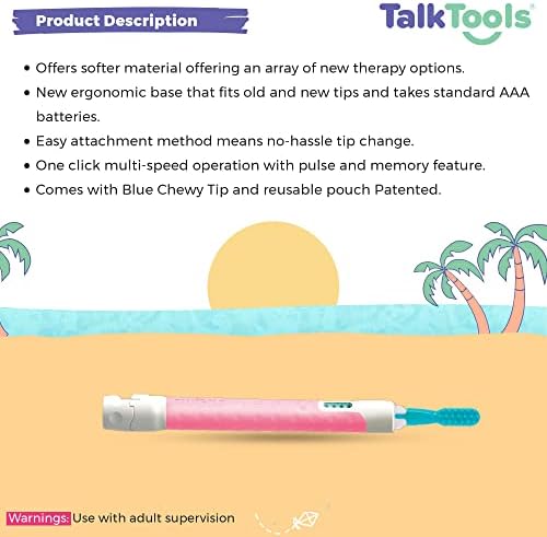 TalkTools Sensi Kit | Oral Sensory Kit for Speech and Feeding Therapy | Improves Jaw Strength, Coordination, and Mobility (Pink)