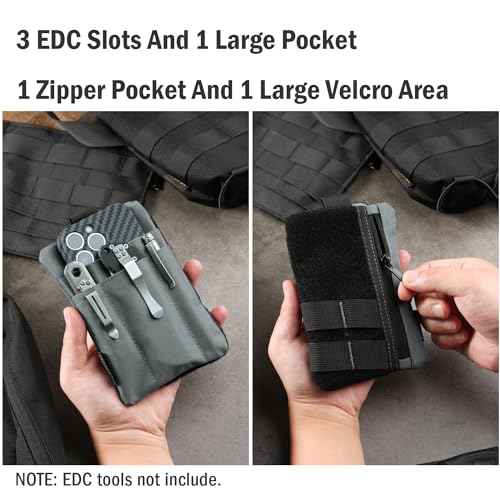 VIPERADE VE27 EDC Organizer, 6 Pocket Multitool Pouch with Zipper