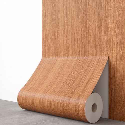 Wood Grain Contact Paper Peel and Stick Textured Wallpaper for Cabinets Drawers Countertop and Furniture Refurbishment Wooden Wall Paper Removable Vinyl Easy to Apply 11.8"x118"