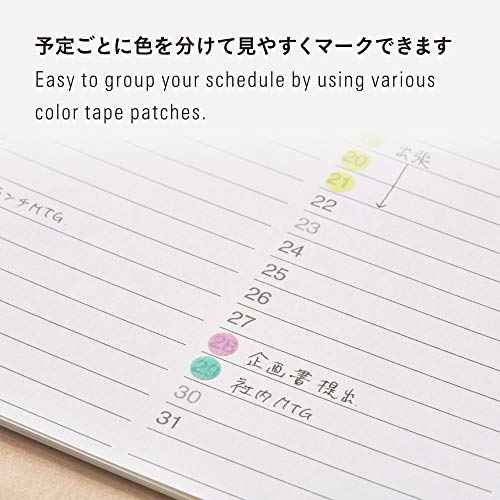 Stalogy 5mm Masking Tape Dot Patches: 0.2 in. Diameter / 126 dots/Sheet / 5 Sheets/Pack (Shuffle Pale)