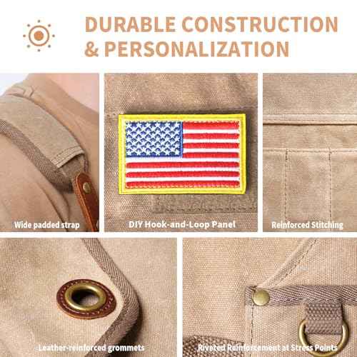 Professional Heavy-Duty Woodworking Apron for Men, Durable Carpenter Tool Apron with Pockets, Adjustable Long Ties, Reinforced Hardware, Lifetime Gift for Woodworkers