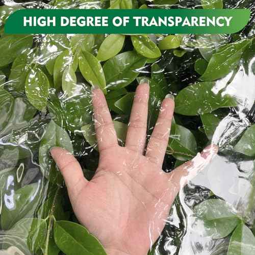 Dulepax Clear Tarp Heavy Duty with Grommets 8x10 FT Waterproof PVC Tarpaulin 14 Mil for Patio Enclosure, Greenhouse Cover, Porch Roof