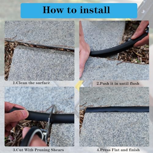 Concrete Expansion Joint Filler, 3/16" Expansion Joint Repair Replacement, Concrete Crack Repair, Backer Rod, Flexible Foam Rubber Seal, Rubber Strip for Sidewalk, Driveway, Walkway, Doors, Windows