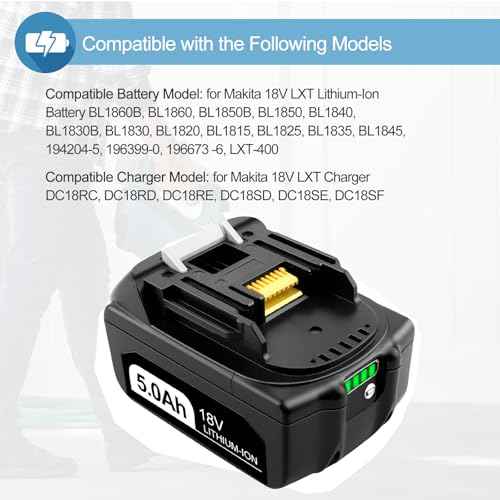 2 Pack BL1850B 18 Volt 5.0Ah Batteries Replacement for Makita 18v Battery