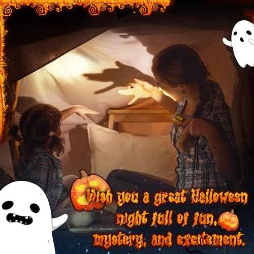 EverBrite Halloween Flashlights 4-Pack Halloween Gifts, Small LED Flash Light Handheld Torch with Lanyard 12AAA Battery Included, Mixed Color