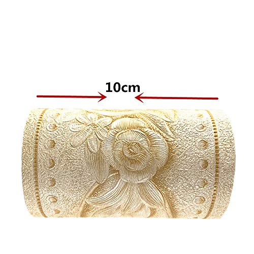 Simplemuji Self Adhesive 5 Meters Yellow Peony 3D Peel and Stick Waterproof Wall Border Easy to Apply 4 Inch by 16.5 Feet