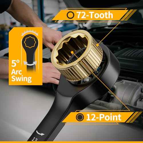 Ratcheting Wrench Set Metric And Standard, 9PC 8-19 mm 72Th Long Big Box Open End Ratchet Wrenches Organizer With Color Ring With Roll Up Pouch With 1 Gauge, Large Combination Wrench Tool Sets