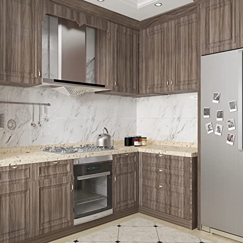 CRE8TIVE Wood Contact Paper for Countertops Waterproof Faux Wood Peel and Stick Wallpaper Removable Self Adhesive Thick Rustic Wood Grain Contact Paper Vinyl Roll for Kitchen Cabinets Shelves 12"x80"