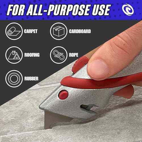 Rapid Edge 1-pack (10 pieces) Hook Blades, Replacement Hook Knife Blades, Dual-curve Utility Knife Blades Fit for Roofing and Flooring Materials