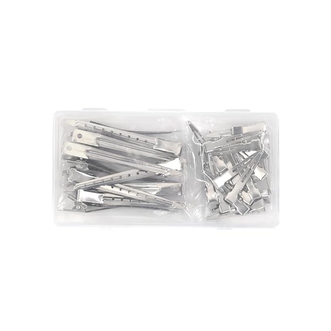 30 Pieces Metal Hair Clips Duck Billed Hair Clips Alligator Curl Clips for DIY Bow, Hair Accessories for Women Styling