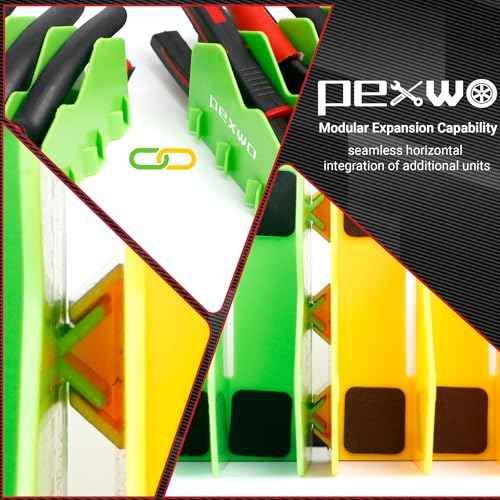 Plier Organizer, Plier Rack, Plier Holder and Cutter Organizer with Non-Slip Rubber Base, Tool BoxOrganizer, PlierOrganizer for Tool Box Drawer, 40 slots, Tool Storage, Plier Rack (4 PC-Green)