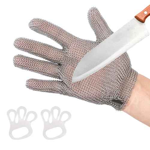 Top grade cut resistant stainless steel mesh chainmail gloves for butchering, protective gloves