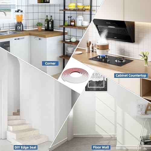 Flexible Quarter Round Molding Bendable Molding Trim,Peel and Stick Silicone Rubber Edge Trim for Floor,Tub,Cabinet,Flexible Shoe Molding Around Curved Stairs,Columns and Wall-472¡± L x 0.6¡± W x 0.6¡± H