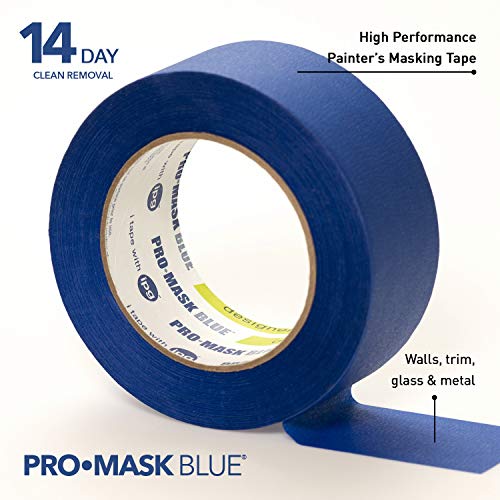 IPG ProMask Blue, 14-Day Painter's Tape, 1.88" x 60 yd, Blue, (Single Roll)