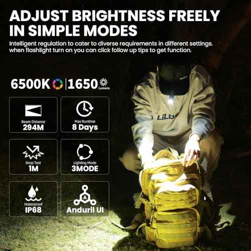 Wurkkos Mini- EDC Flashlight 1650 Lumens TS10SG RGB Sources Anduril 2.0 UI Compact Pocket Clip Light, Tiny LED Keyring Lights, Portable Clip for Night Working Signaling Tool.