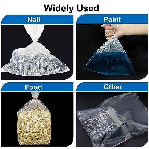 50pcs Paint Spray Gun Bag, Disposable Spray Gun Liner Transparent Sprayer Cup Canister Liners for HVLP Wagner Sprayer Accessories/Parts Paint Bucket Liner for Most Spray Guns(9.8 x 11.8 in)