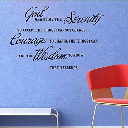GOD Grant ME The Serenity Prayer Bible Art Quote Vinyl Wall Stickers Decal D?cor