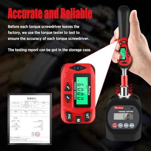 Digital Torque Screwdriver 0.71-70.8 In-lbs/0.08-8 Nm£¬1/4'' Drive Inch Pound Torque Screwdriver Electrician with Buzzer & LED Indicator, Data Storage, 32Pcs Torque Wrench Screwdriver Set.