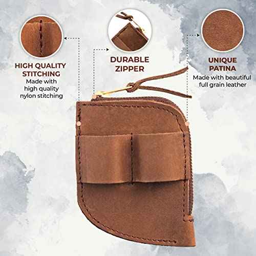 Trailside Leather EDC Pocket Organizer | Card Holder and Cash Organizer with Slots for Knives, Flashlights, or Pens | EDC Wallet | Made in USA