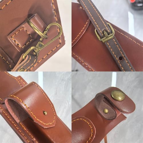 12.99" Large Leather Fixed Blade Knife Sheath,EDC Back Organizer for Work and Daily Use,Leatherman Sheath,EDC Pocket Organizer for Ourdoor Camping,Gifts for Men for Multitool,Brown